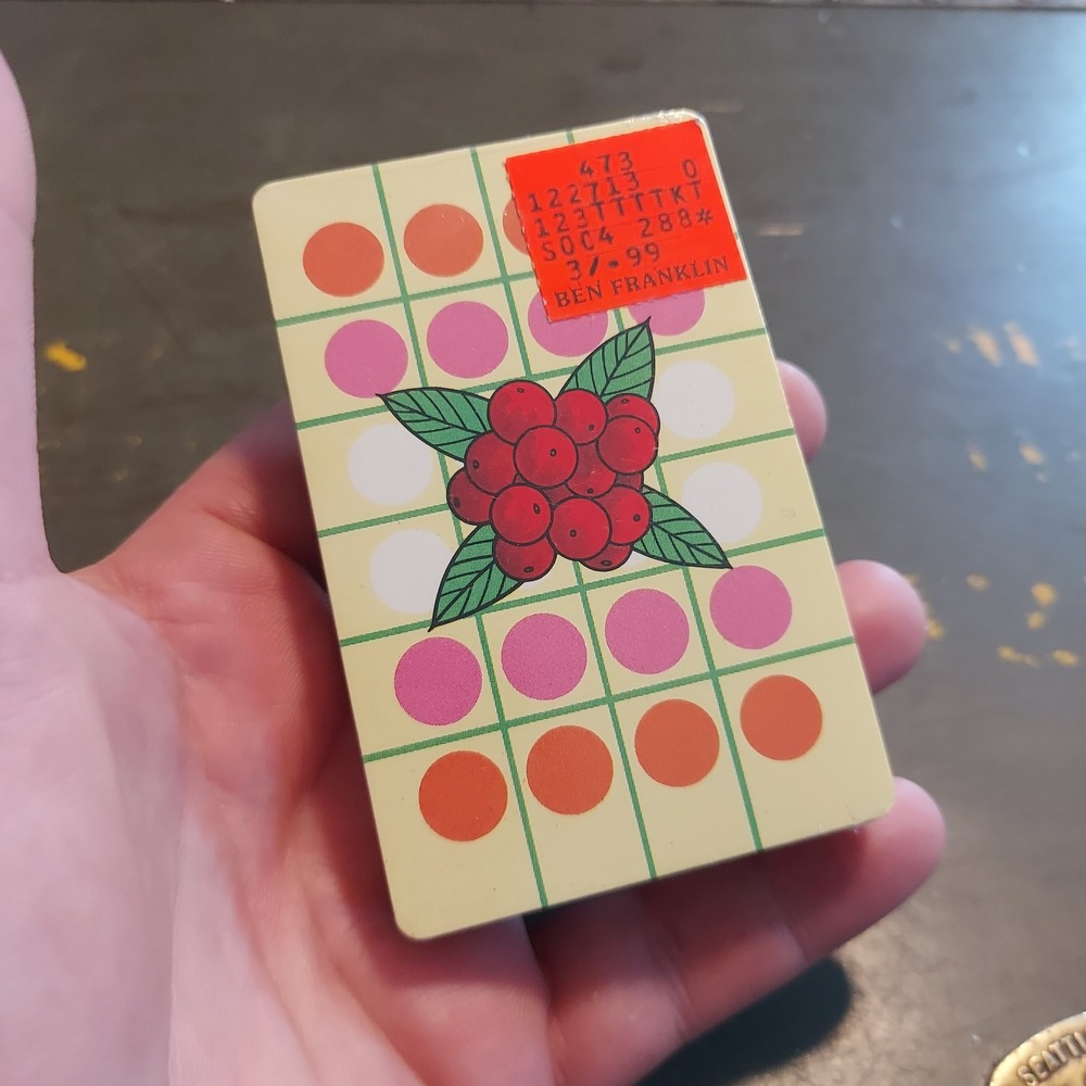 Vintage Trump Playing Cards Berries Polka Dot MCM Sealed Made in USA Retro Deck